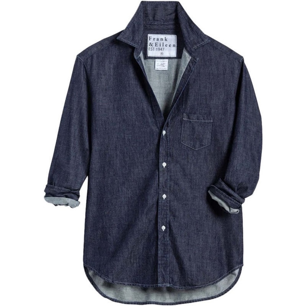 Frank & Eileen Barry Raw Rinse Denim Button Down Shirt XS